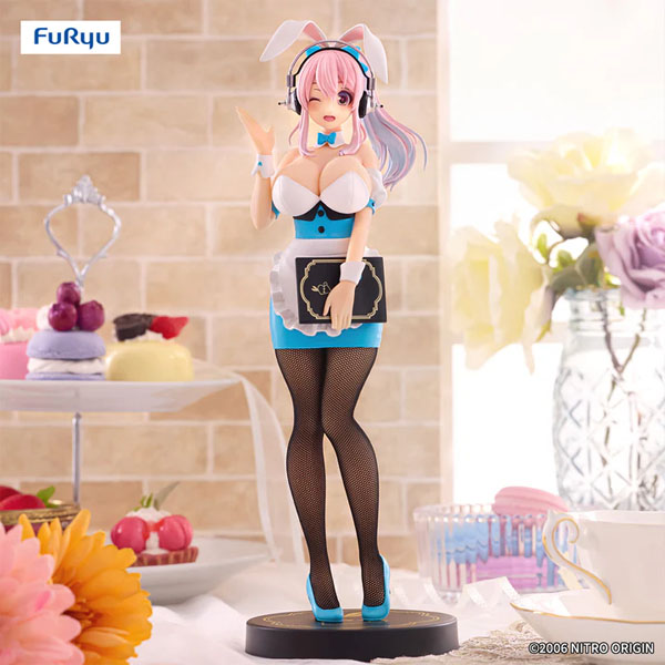 FuRyu Nitroplus Super Sonico BiCute Bunnies Waitress Light Blue Version Figure